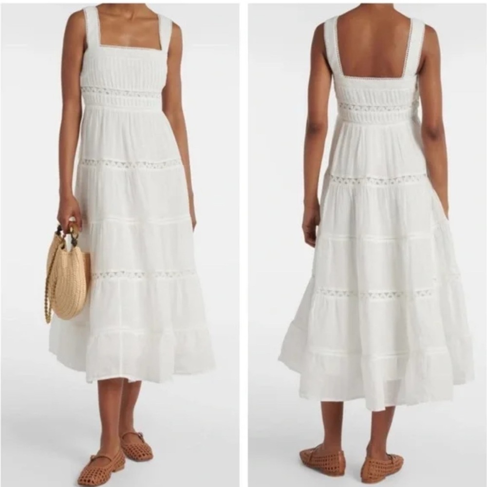 NWT Veronica Beard Lucien Picot Trim Lace Inset Dress size 12